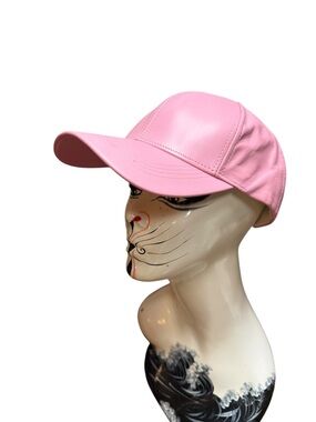 NWT Pink Leather Baseball Cap